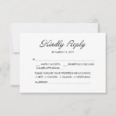 楽しい結婚式の返信カード 招待状 (正面)