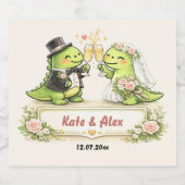 楽しい結婚式 スパークリングワインラベル (シングルラベル)