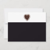 楽しい結婚式　保存日付　新婦と新郎　出欠確認 招待状 (裏面)