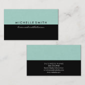 楽しい緑とプレーン・ブラック 名刺 (正面/裏面)