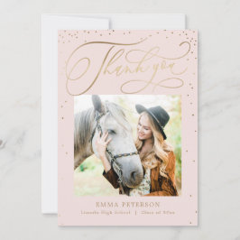 楽しい編集可能なカラー卒業ありがとう サンキューカード