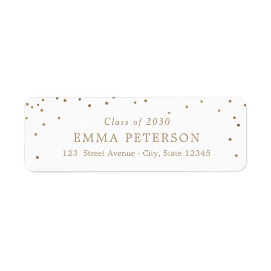 楽しい編集可能なカラー卒業アドレス ラベル (正面)