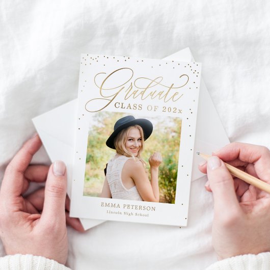 楽しい編集可能なカラー卒業招待状 招待状