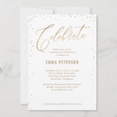 楽しい編集可能なカラー卒業招待状 招待状 (裏面)