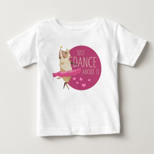 楽しい羊のメッセージ - 踊って気分転換 1 ベビーTシャツ (正面)