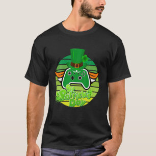 楽しい聖パトリックの日のビデオゲームアイルランドの旗のシャムロック Tシャツ