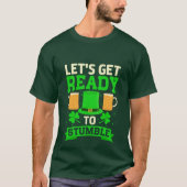 楽しい聖パトリックの日の飲酒ワードアート Tシャツ (正面)