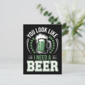 楽しい聖パトリックの日 ビール ユーモア シーズンカード (スタンド正面)