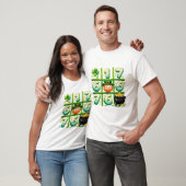 楽しい聖パトリックの日 6 7 ハート三目並べ Tシャツ (ユニセックス)