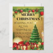 「楽しい聖降誕祭を祈る暖かい祈り!」 シーズンカード (正面)