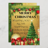 「楽しい聖降誕祭を祈る暖かい祈り!」 シーズンカード (正面/裏面)