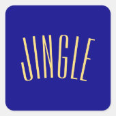 楽しい背の高い空想的なジングルテキスト スクエアシール (正面)