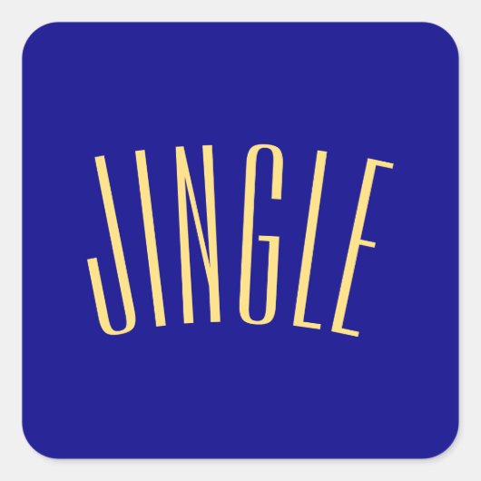 楽しい背の高い空想的なジングルテキスト スクエアシール (正面)