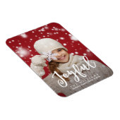 楽しい脚本のモダンクリスマス |休日の写真 マグネット (右側)