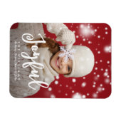 楽しい脚本のモダンクリスマス |休日の写真 マグネット (横)