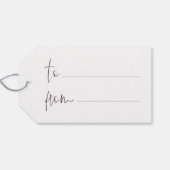 楽しい脚本エレガントの梅モダンのクリスマス ギフトタグ (裏面横)