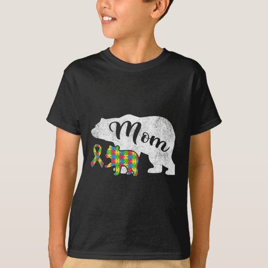 楽しい自閉症のクマママ Tシャツ (正面)