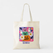 楽しい色のハロウィンギフト トートバッグ (裏面)