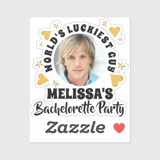 楽しい花婿の顔写真 バチェロレッテパーティー シール (シート)