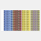 楽しい花模様介護ホーム ラベル (シート)