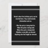 楽しい花火 + 虹のパターン "2" 誕生日 # 招待状 (裏面)