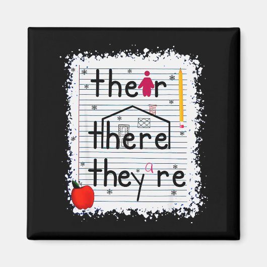 楽しい英文法の「Their+There+They+Are」ブック マグネット (正面)
