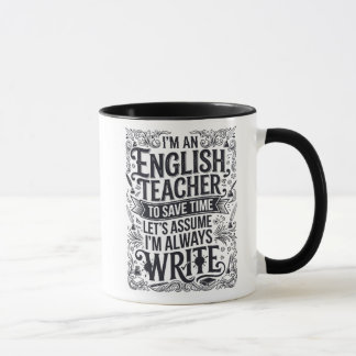 楽しい英語教師は常にタイプグラフィーマグカップに書く マグカップ