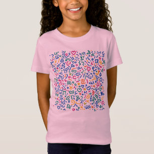 楽しい落書きカラフルな鮮やかな形 Tシャツ