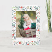 楽しい葉 | 折り畳みホリデーフォトカード シーズンカード (正面)