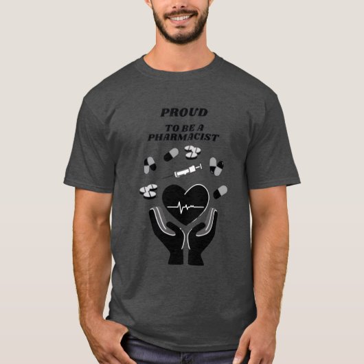 楽しい薬剤師であることを誇りに思う Tシャツ (正面)