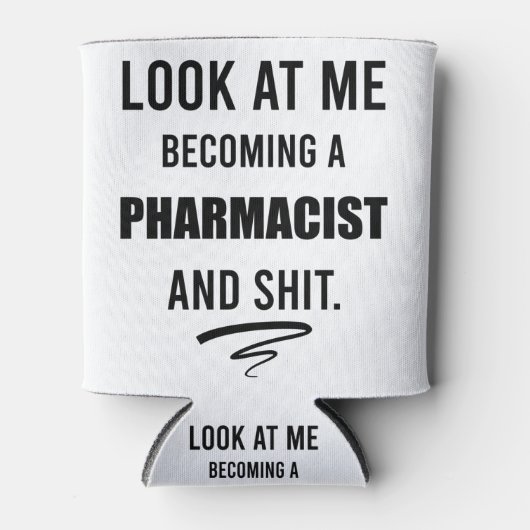 楽しい薬剤師の卒業パーティーギフトTシャツ 缶クーラー (正面)