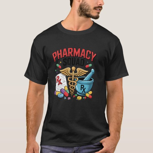 楽しい薬局テクニシャン CPhT 薬剤師アシスタント PTCE Tシャツ (正面)