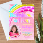 楽しい虹のパーティ 招待状