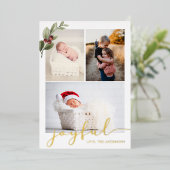 楽しい複数写真 箔シーズンカード (立ち正面)