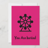 楽しい観覧車遊園地パーティー招待状 招待状 (裏面)