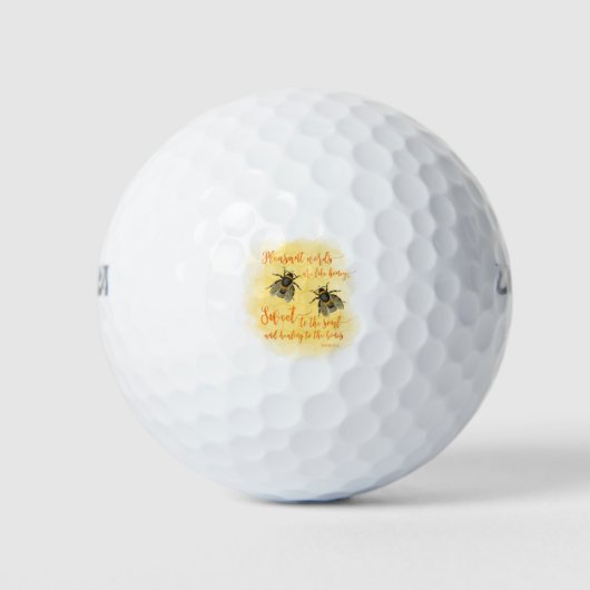 楽しい言葉ビーバイブル引用文 ゴルフボール (正面)
