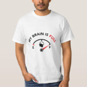 楽しい試験が終わって頭がいっぱいのバカンスユーモア Tシャツ (正面)