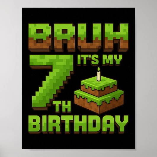 楽しい誕生日おめでとう坊や 僕の7歳の誕生日ゲーム ポスター (正面)