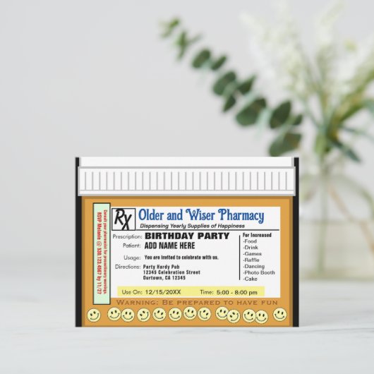 楽しい誕生日の処方箋 ポストカード (スタンド正面)
