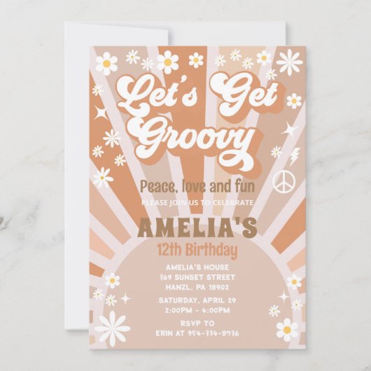 楽しい誕生日の招待状を受け取ろう 招待状 (正面)