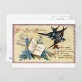 楽しい誕生日ヴィンテージ1913レプロ ポストカード (正面/裏面)