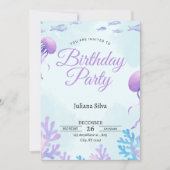 楽しい誕生日招待カード 招待状 (正面)