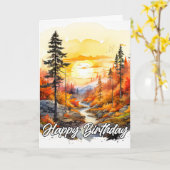 楽しい誕生日 カード (黄色い花)