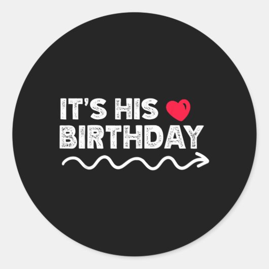楽しい誕生日 面白い彼氏 誕生日パーティー ラウンドシール (正面)