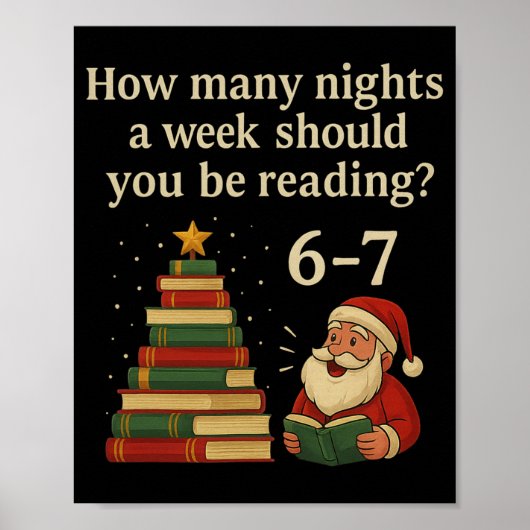 楽しい読み物 クリスマスツリーの本 - 読書 6 7歳の思い出 ポスター (正面)