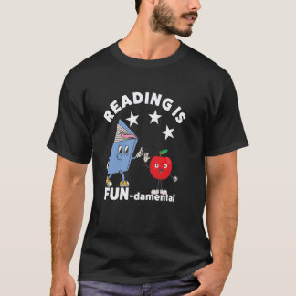 楽しい読書は基本的な+学生+教師+学校 読書 Tシャツ