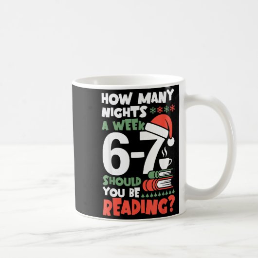 楽しい読書67ミーム英語教師クリスマス本L コーヒーマグカップ (右)