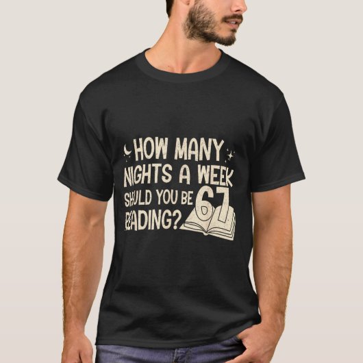 楽しい読書 67 六七 メーム 英語教師 ブック L Tシャツ (正面)