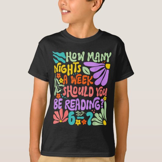 楽しい読書 6 7 メーム 本の愛好家 67 教師 Tシャツ (正面)