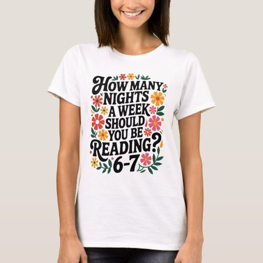 楽しい読書 6 7 六 七 メーム 英語教師 B Tシャツ (正面)